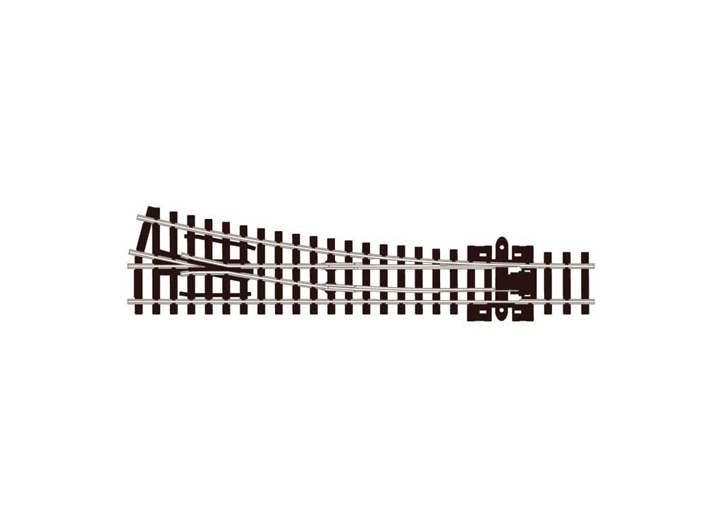 Peco Code 80 Medium Radius #6 Turnout - Streamline Peco #SL-395